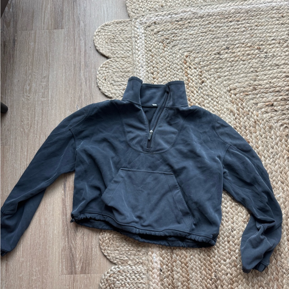 lululemon athletica Navy Blue Crew Neck Sweater